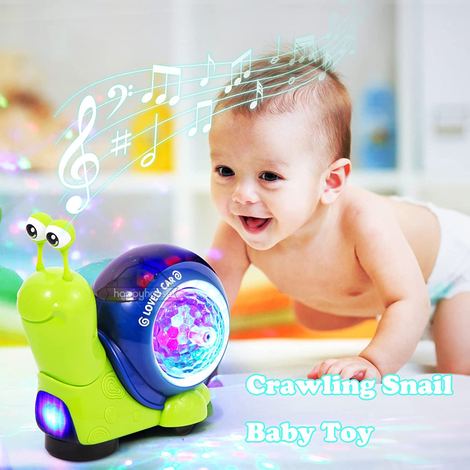 Crawling Crab Baby Toys with Music LED Light Up Interactive Musical Dancing Crawling Toys Moving Toddler Toys Toys for Baby - Images 7
