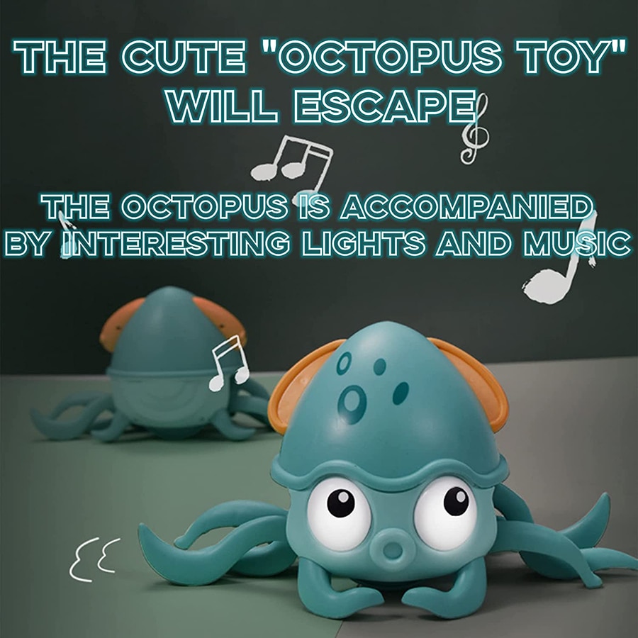 Crawling Crab Baby Toys with Music LED Light Up Musical Toys for Toddler Automatically Avoid Obstacles Interactive Toys for Kids - Images 9