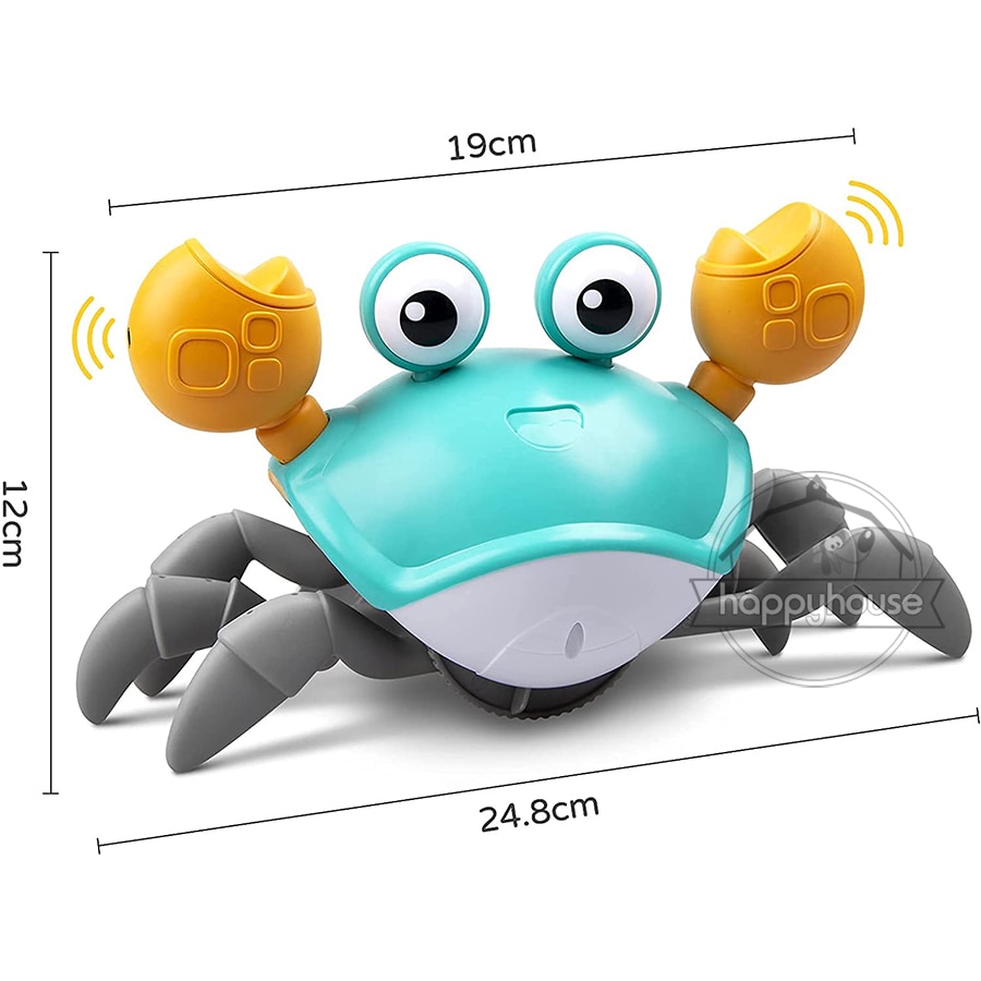Crawling Crab Baby Toys with Music LED Light Up Musical Toys for Toddler Automatically Avoid Obstacles Interactive Toys for Kids - Images 8