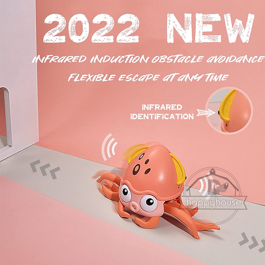 Crawling Crab Baby Toys with Music LED Light Up Musical Toys for Toddler Automatically Avoid Obstacles Interactive Toys for Kids - Images 11