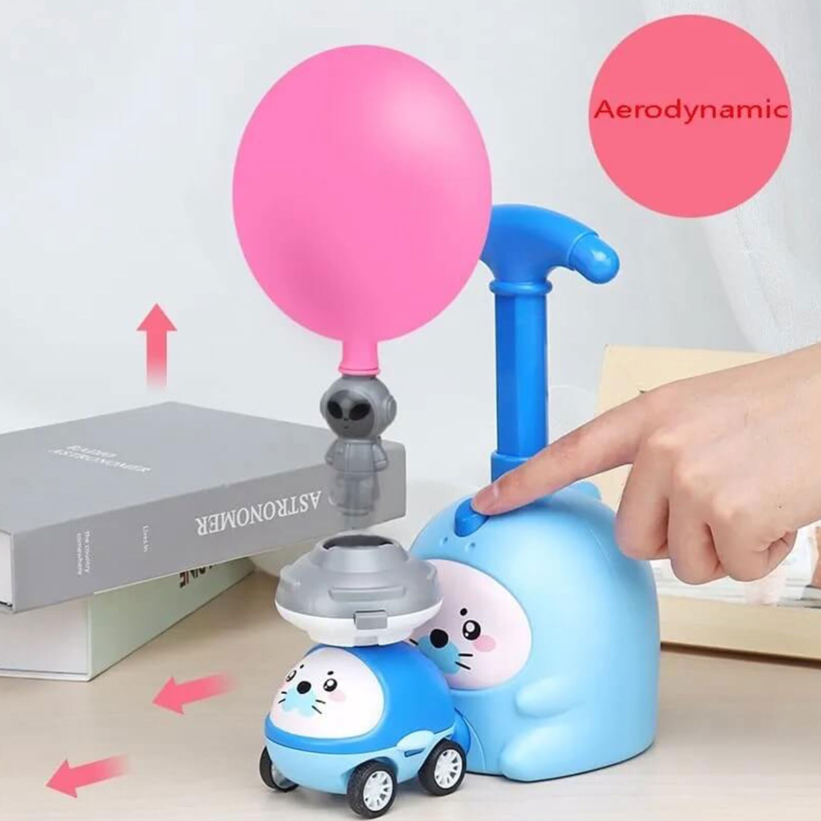 Creative Balloon Inflation Launcher Parent-child Interaction Funny Aerodynamic Ball Auto Toys Early Educational for Boys Girls - Images 12