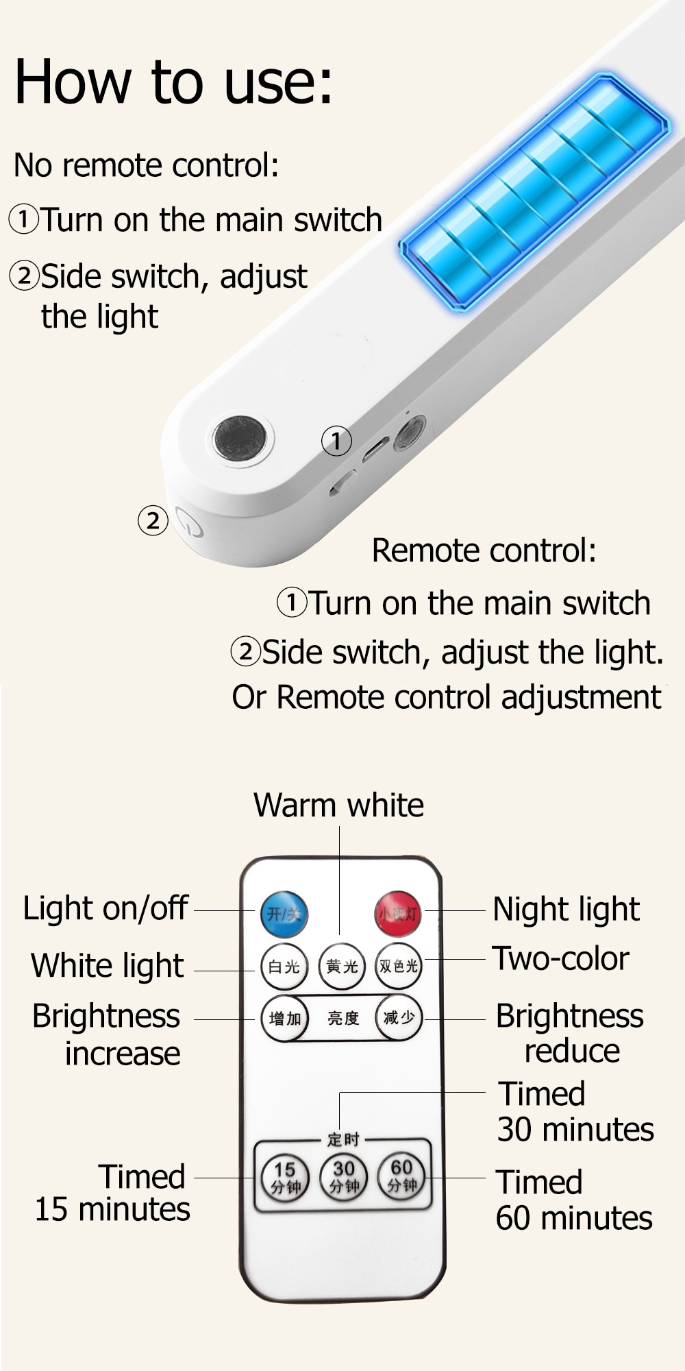 Desk Lamp Office Study LED Lights USB Rechargeable Table Lamp Magnetic Dimming Protect Eyes Bedroom Night Lamp - Images 8
