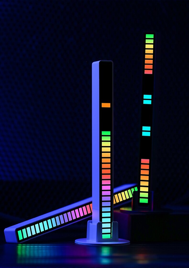 Điều Khiển Âm Thanh RGB Nhịp Điệu Đồng Bộ Ánh Sáng Âm Nhạc Nhiều Màu Sắc Bầu Không Khí Đèn Máy Tính Để Bàn Xe Hơi Cảm Ứng Sáng Tạo Đèn LED Bán Tải - Ảnh 17