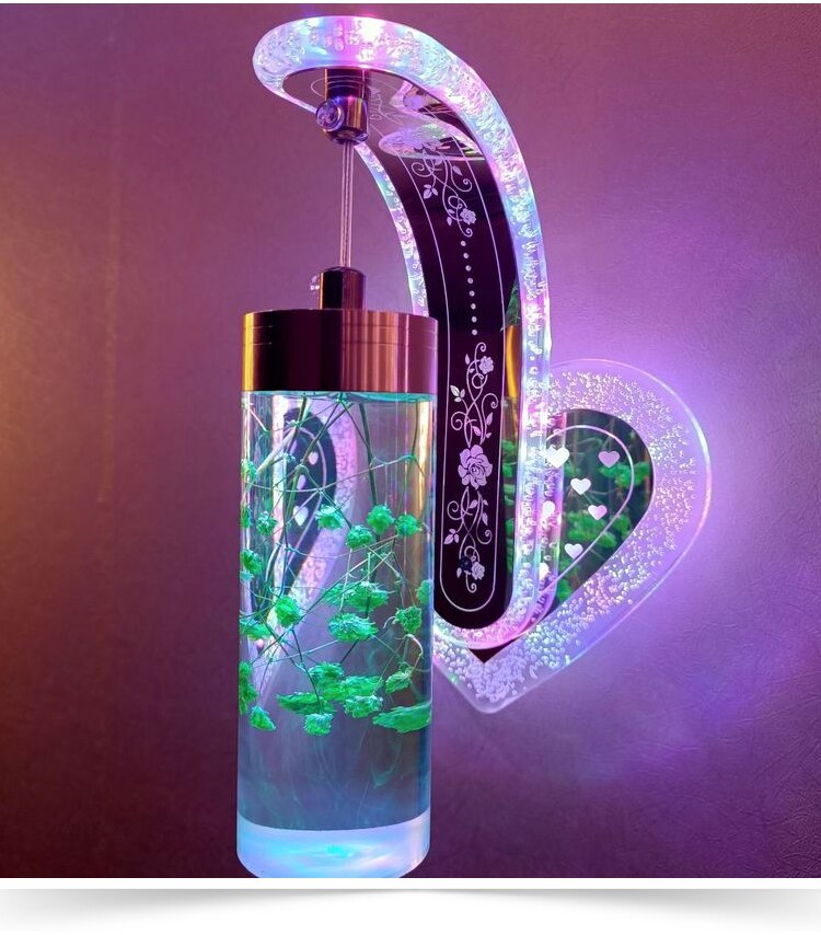 DIY LED Wall Bracket Lights Modern Small Lamp Living Room Decoration Bedroom Nordic Style 20 Colors with Dry Flower - Images 8