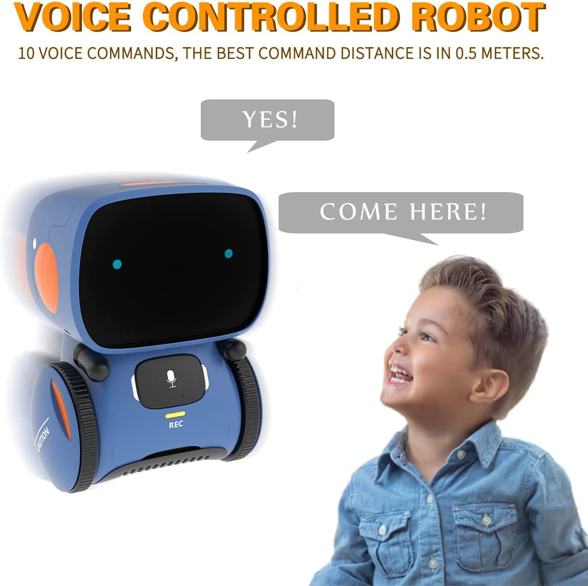 Emo Robot Smart Robots Dance Voice Command Sensor, Singing, Dancing, Repeating Robot Toy for Kids Boys and Girls Talkking Robots - Images 4