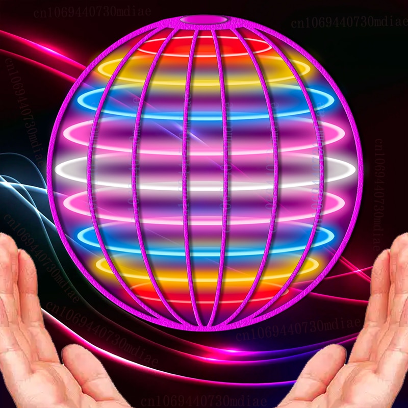 Flying Ball Boomerang Flyorb Magic With LED Lights Drone Hover Ball Fly Nova Orb Flying Spinner Fidget Toys Children Family Gift - Images 5