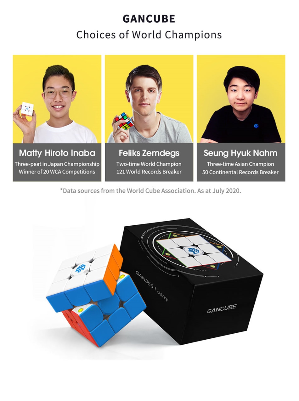 GAN 356 I Carry 3x3 Magnetic Magic Cube 3x3 GAN Icarry Magnets Smart Speed Puzzle Brain Teasers Educational Toys Gan 356 Icarry - Images 16