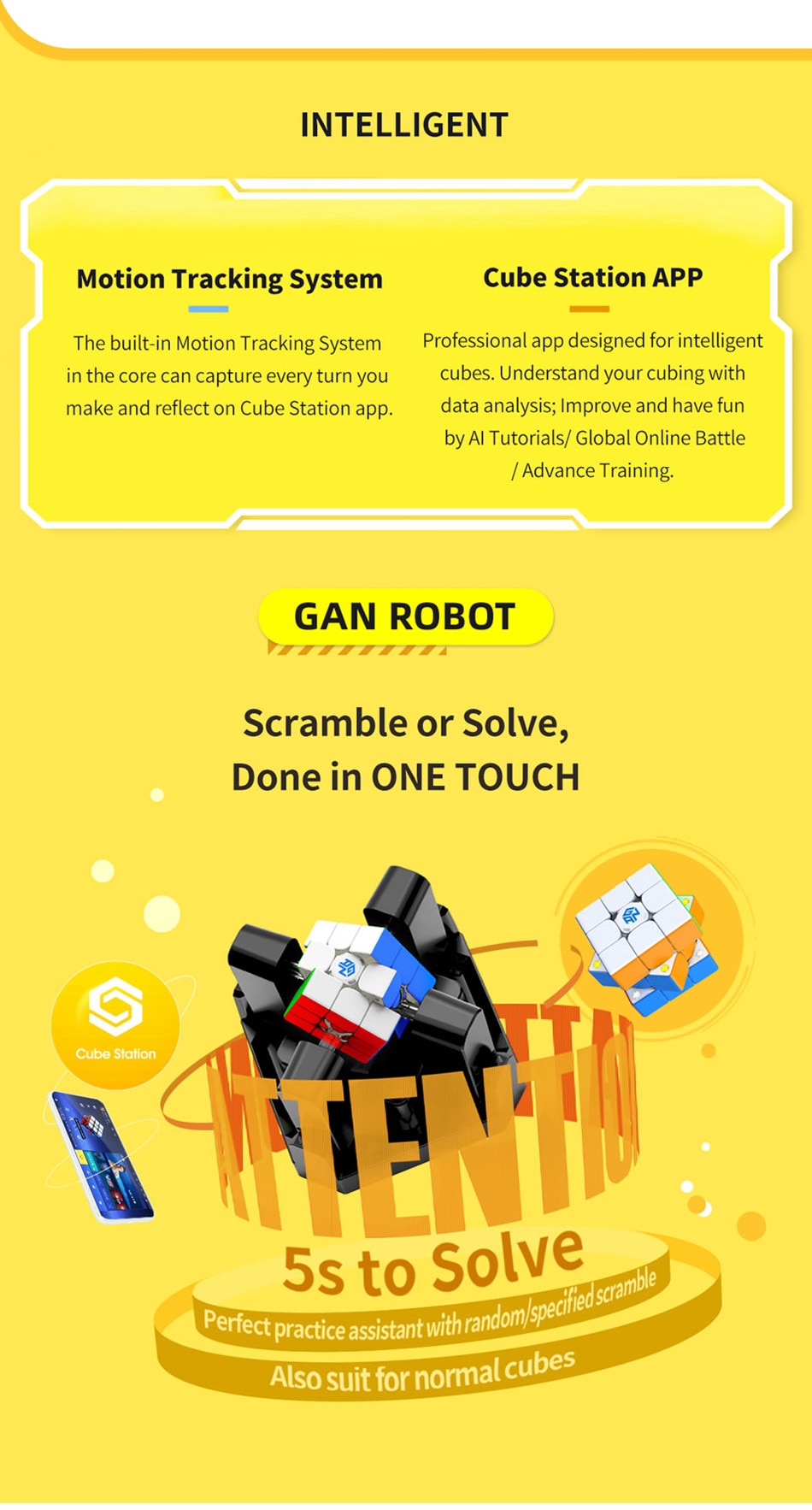 GAN 356 I Carry 3x3 Magnetic Magic Cube 3x3 GAN Icarry Magnets Smart Speed Puzzle Brain Teasers Educational Toys Gan 356 Icarry - Images 14