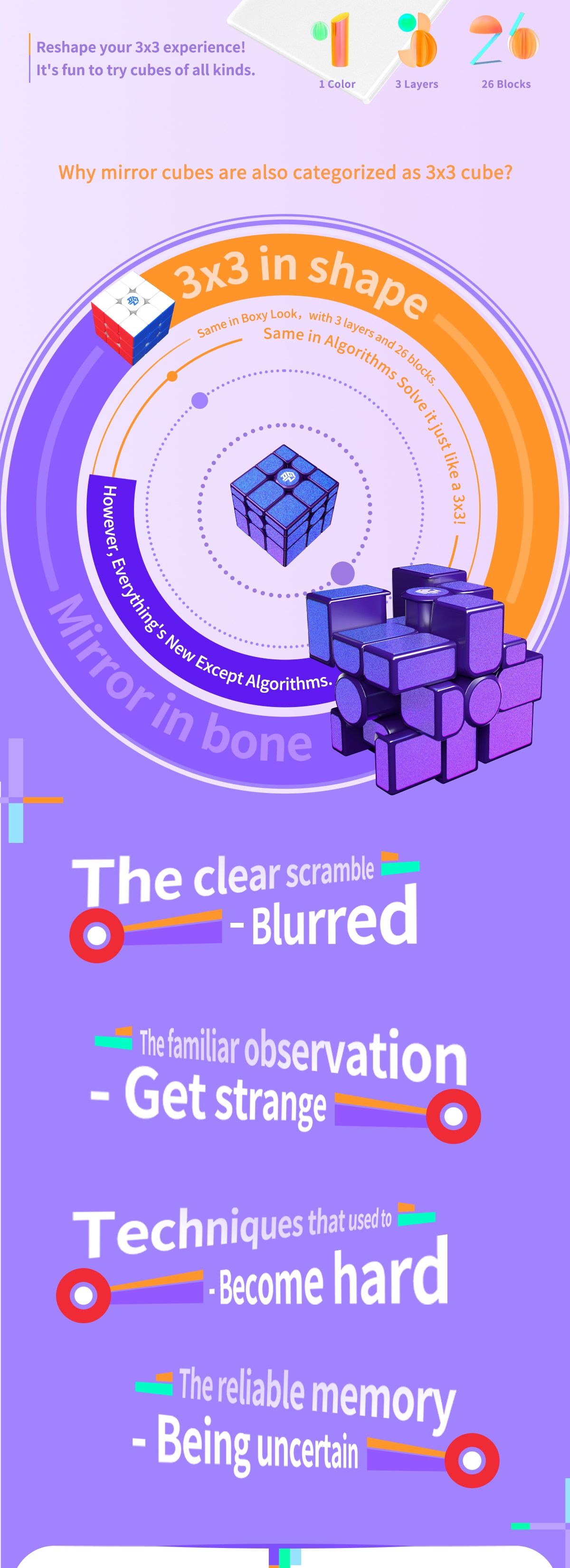 GAN 미러 M UV 코팅 자기 매직 큐브 3X3X3 3x3 전문 속도 퍼즐 Fidget 어린이 장난감 특수 자석 Cubo Magico - imaget 3