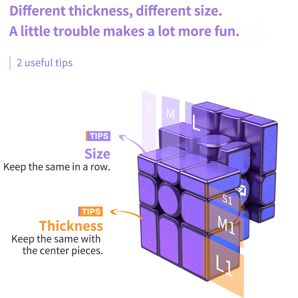 GAN 미러 M UV 코팅 자기 매직 큐브 3X3X3 3x3 전문 속도 퍼즐 Fidget 어린이 장난감 특수 자석 Cubo Magico