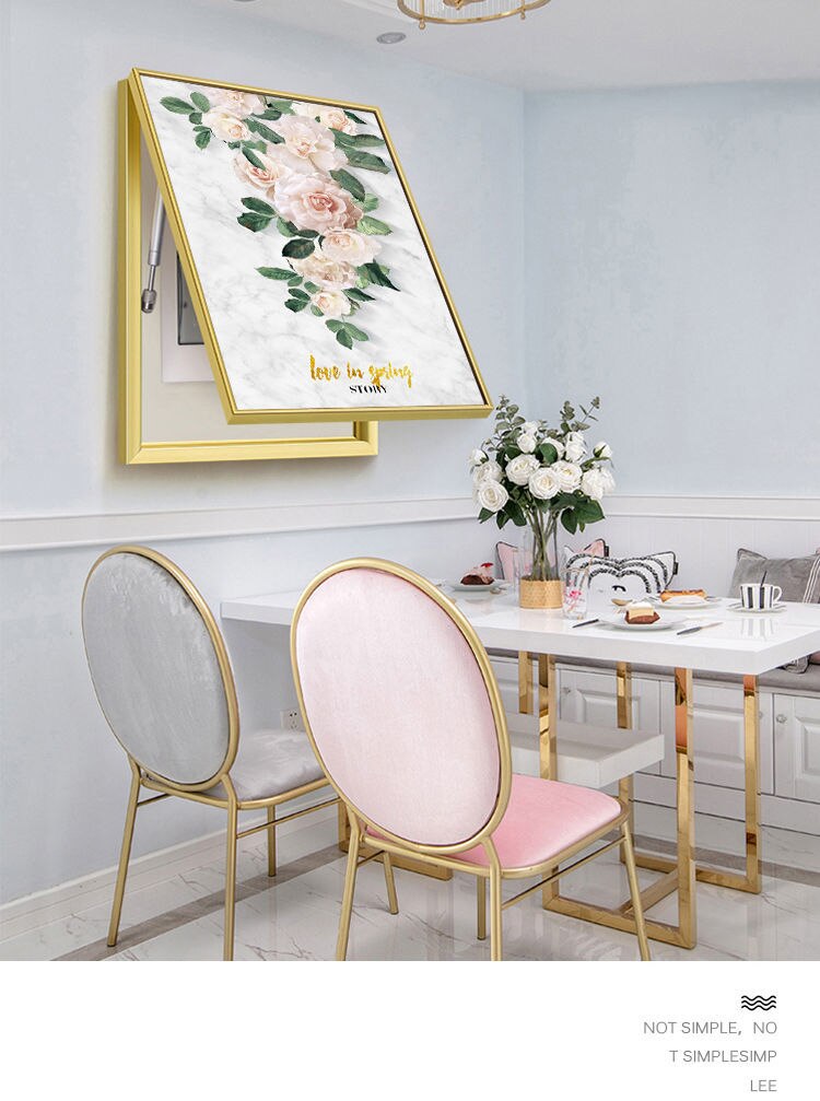 Hiện Đại Đồng Hồ Điện Hộp Phụ Kiện Trang Trí Tranh Nhà Treo Tường Phòng Khách Nghệ Thuật In Trang Trí Hình Thủy Lực Poster Khung - Ảnh 2