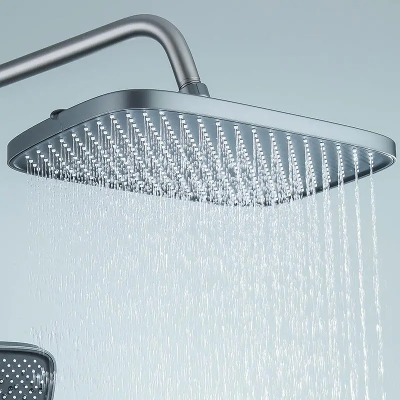 High-end Luxury Temperature Shower Set 4 Way Wall-mounted Bathroom Faucet Brass Rain Shower System Sets Bathtub Mixed Water Tap