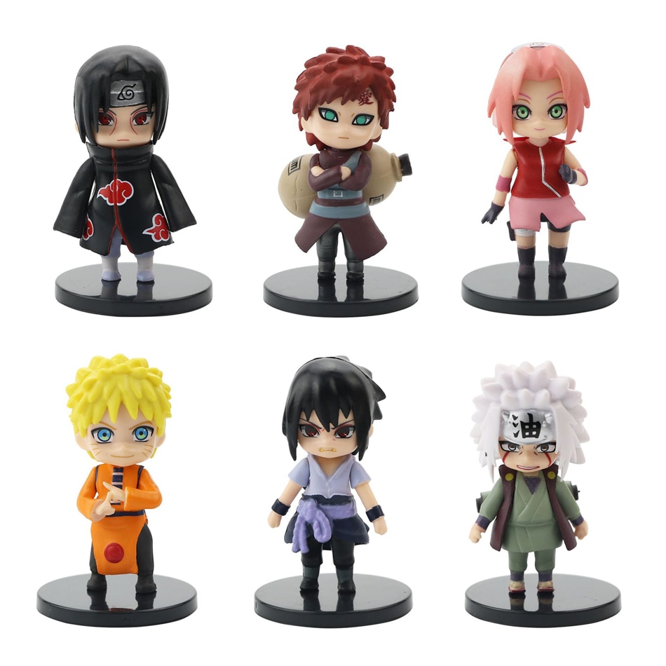 Hot 12pcs/set Anime Naruto Shippuden Hinata Sasuke Itachi Kakashi Gaara anime figure Q Version PVC Figures Toys Dolls Kid Gift - Images 6