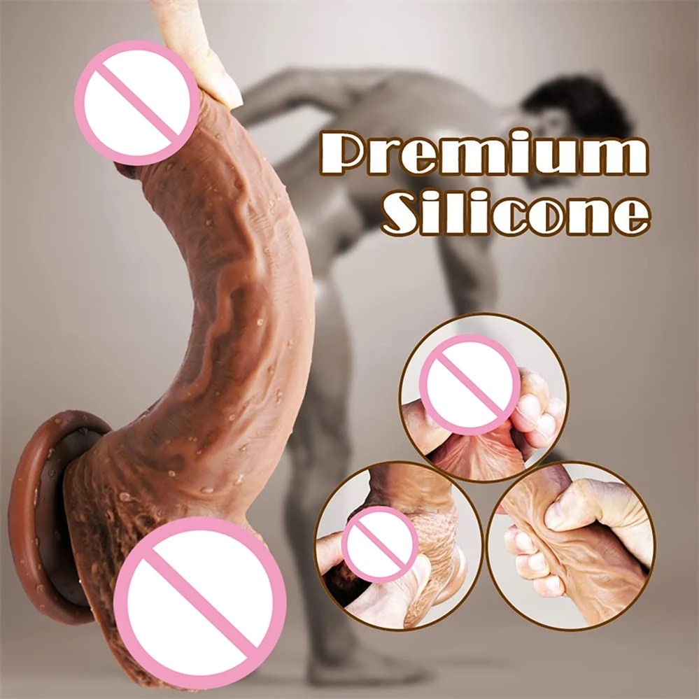 Hot selling Huge Dildo Sex Toy Medical Soft Silicone For Masturbation Diameter 3.8CM