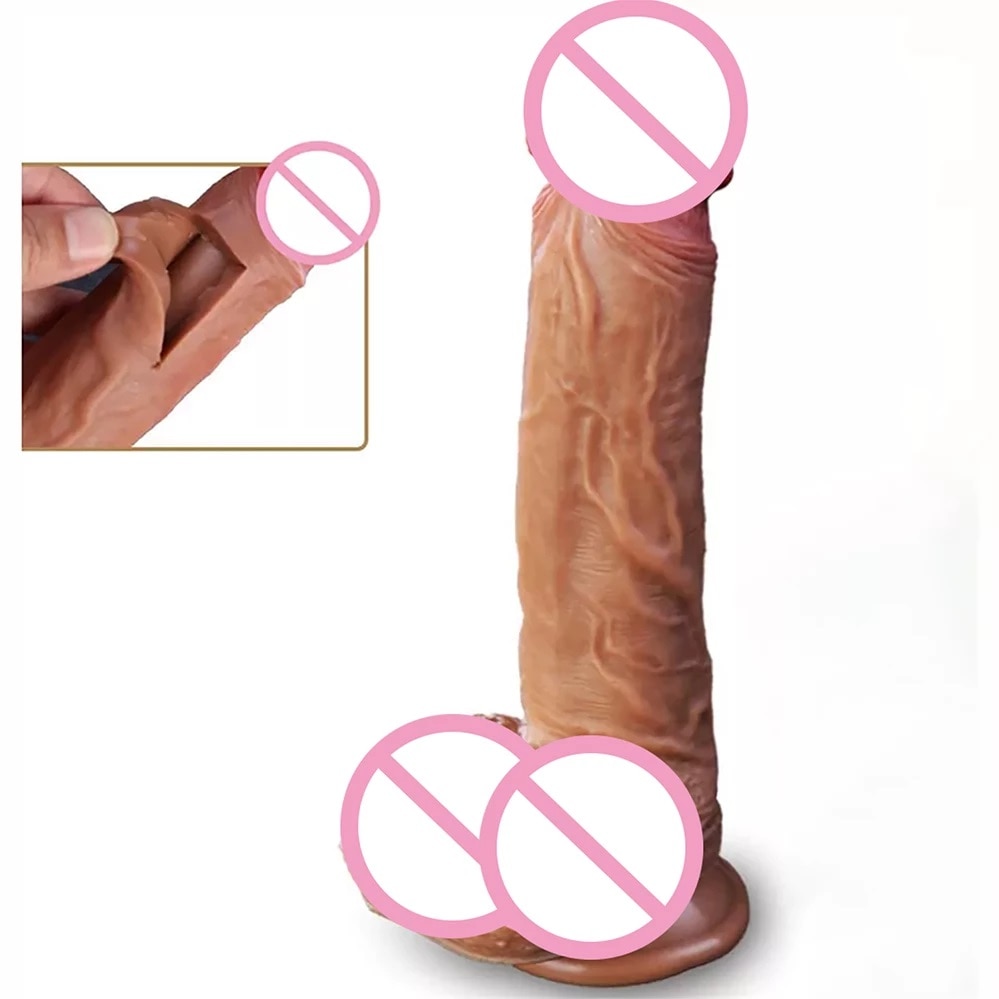 Hot selling Huge Dildo Sex Toy Medical Soft Silicone For Masturbation Diameter 3.8CM - Images 1