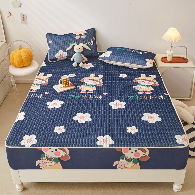 Ice Cool Bed Mat Fitted Sheet Comfortable Latex Summer Sleep Mattress Topper Bedspreads Cover Queen Size Bed Linen for Bedroom - Images 32