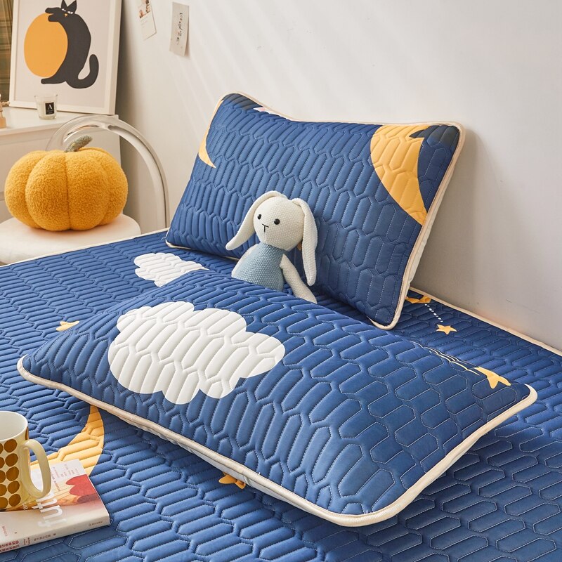 Ice Cool Bed Mat Fitted Sheet Comfortable Latex Summer Sleep Mattress Topper Bedspreads Cover Queen Size Bed Linen for Bedroom - Images 46