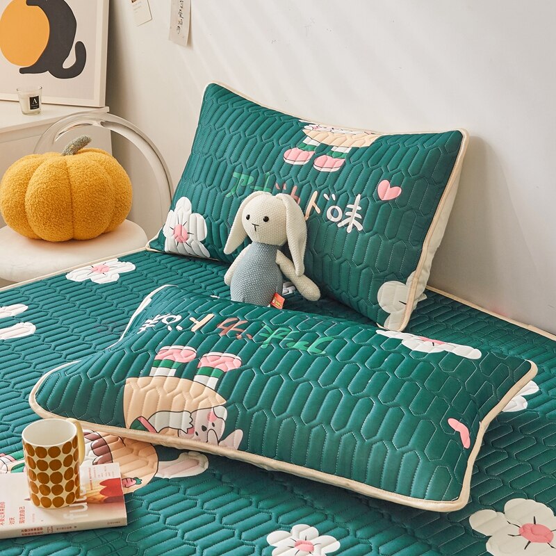 Ice Cool Bed Mat Fitted Sheet Comfortable Latex Summer Sleep Mattress Topper Bedspreads Cover Queen Size Bed Linen for Bedroom - Images 37