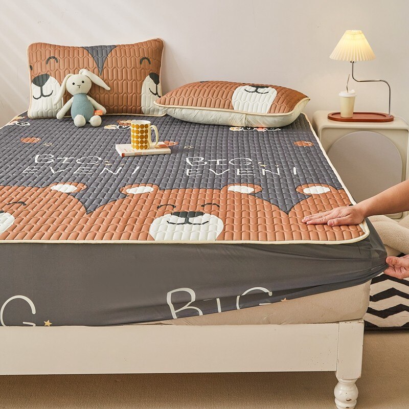 Ice Cool Bed Mat Fitted Sheet Comfortable Latex Summer Sleep Mattress Topper Bedspreads Cover Queen Size Bed Linen for Bedroom - Images 1