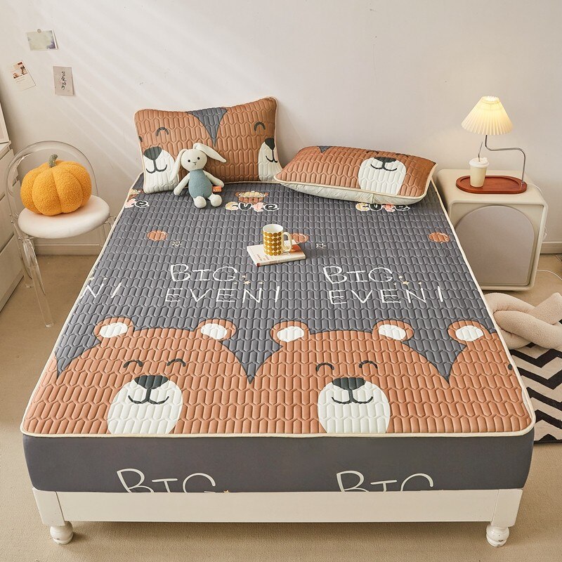 Ice Cool Bed Mat Fitted Sheet Comfortable Latex Summer Sleep Mattress Topper Bedspreads Cover Queen Size Bed Linen for Bedroom - Images 2
