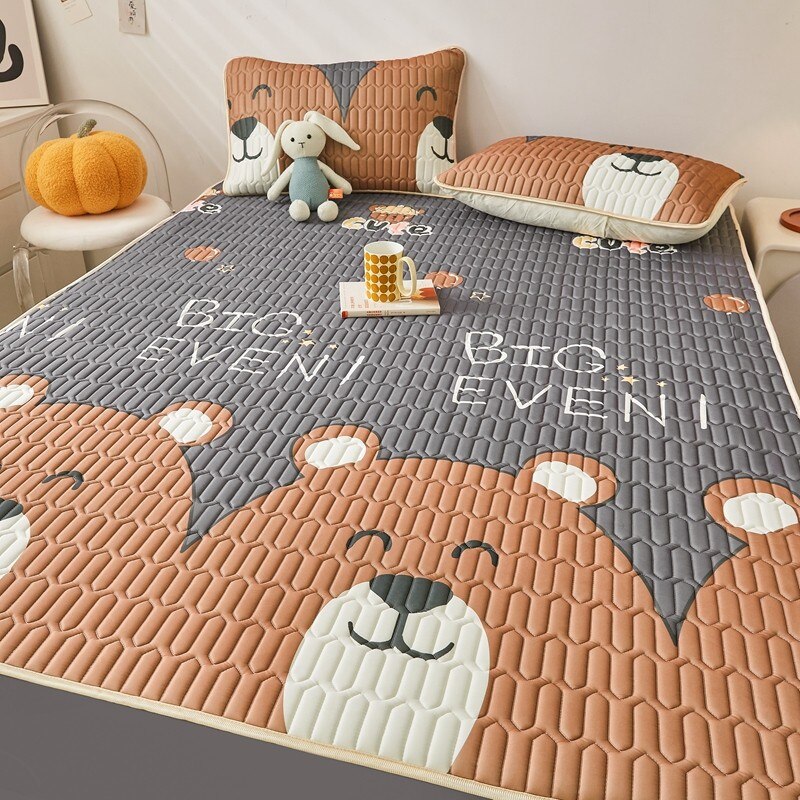 Ice Cool Bed Mat Fitted Sheet Comfortable Latex Summer Sleep Mattress Topper Bedspreads Cover Queen Size Bed Linen for Bedroom - Images 4