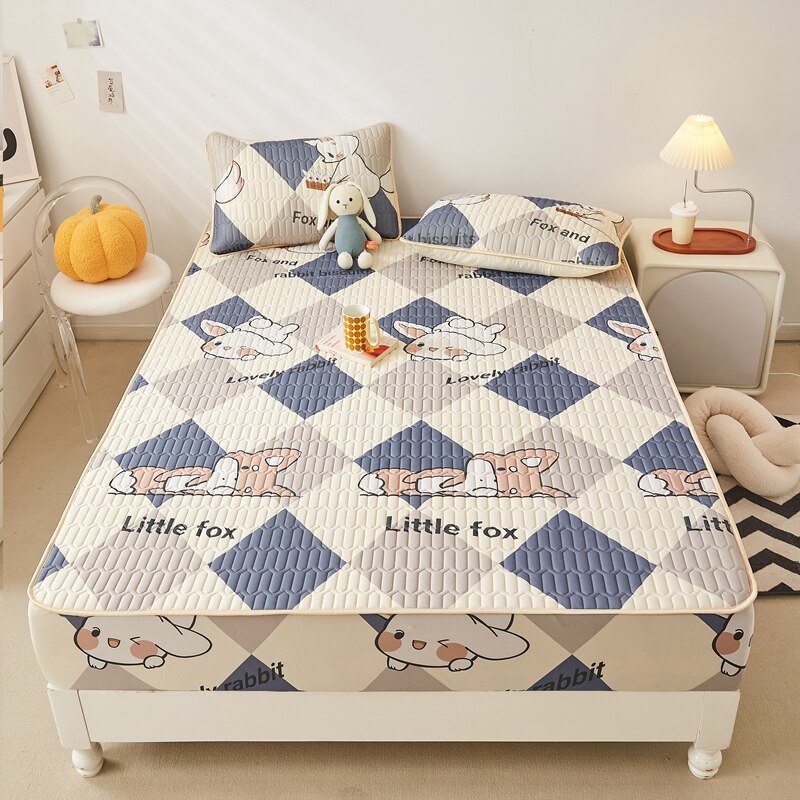 Ice Cool Bed Mat Fitted Sheet Comfortable Latex Summer Sleep Mattress Topper Bedspreads Cover Queen Size Bed Linen for Bedroom - Images 38