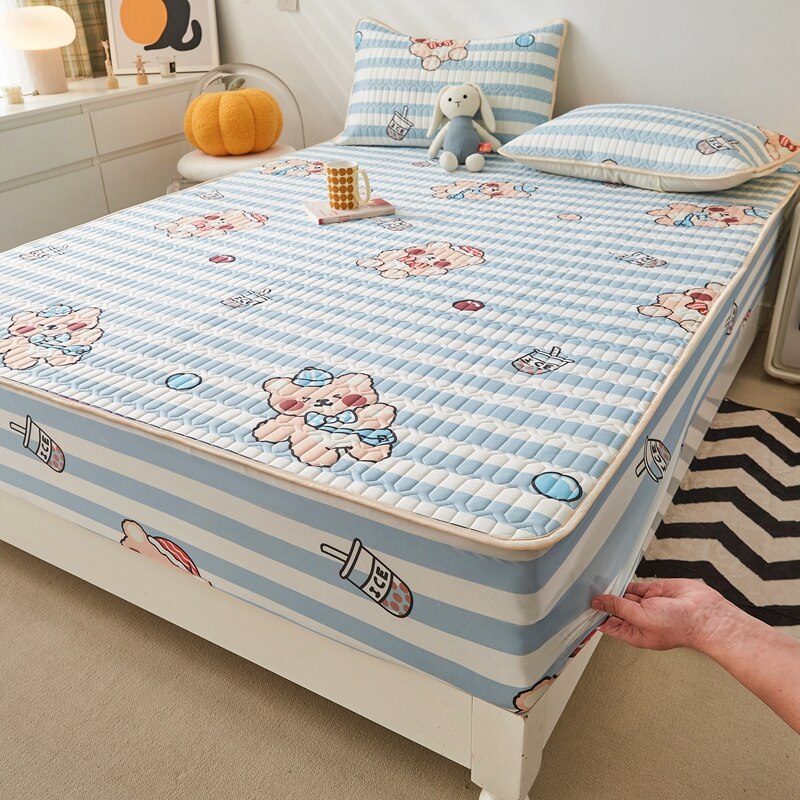 Ice Cool Bed Mat Fitted Sheet Comfortable Latex Summer Sleep Mattress Topper Bedspreads Cover Queen Size Bed Linen for Bedroom - Images 24