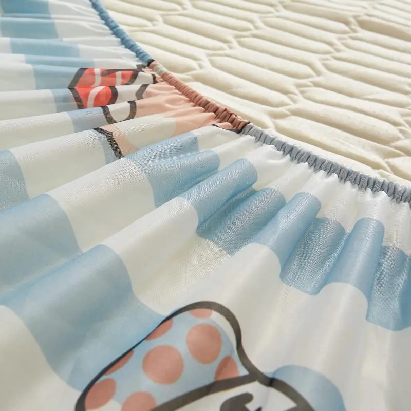 Ice Cool Bed Mat Fitted Sheet Comfortable Latex Summer Sleep Mattress Topper Bedspreads Cover Queen Size Bed Linen for Bedroom