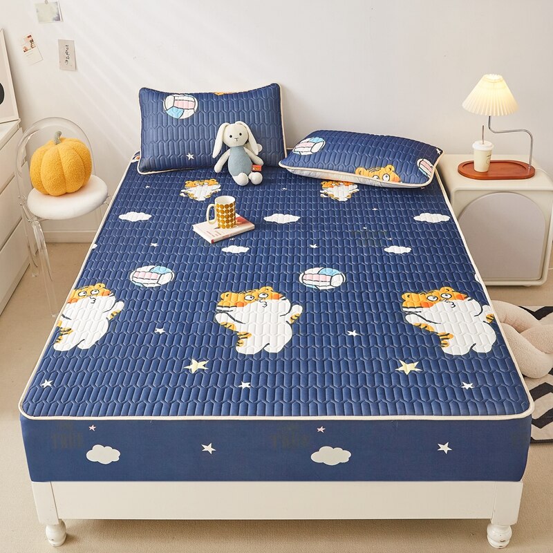 Ice Cool Bed Mat Fitted Sheet Comfortable Latex Summer Sleep Mattress Topper Bedspreads Cover Queen Size Bed Linen for Bedroom - Images 17