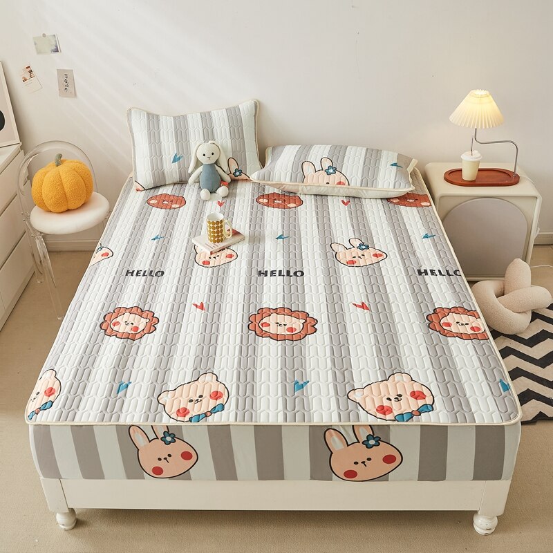 Ice Cool Bed Mat Fitted Sheet Comfortable Latex Summer Sleep Mattress Topper Bedspreads Cover Queen Size Bed Linen for Bedroom - Images 26