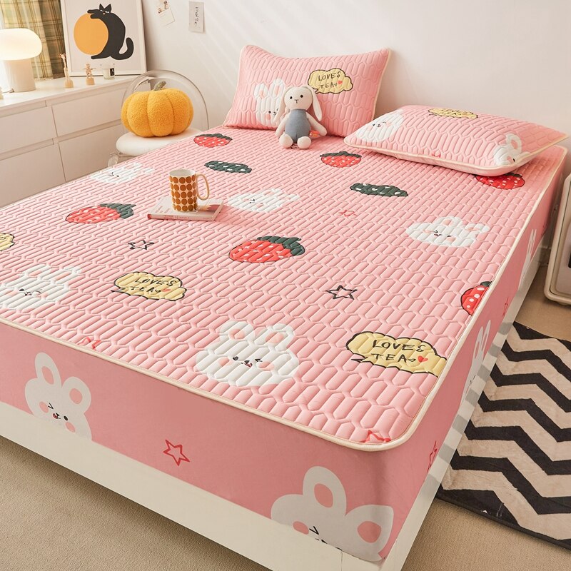 Ice Cool Bed Mat Fitted Sheet Comfortable Latex Summer Sleep Mattress Topper Bedspreads Cover Queen Size Bed Linen for Bedroom - Images 12