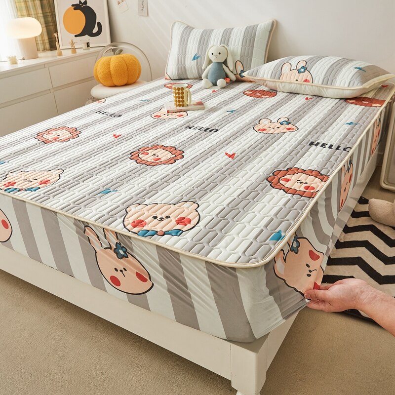 Ice Cool Bed Mat Fitted Sheet Comfortable Latex Summer Sleep Mattress Topper Bedspreads Cover Queen Size Bed Linen for Bedroom - Images 27