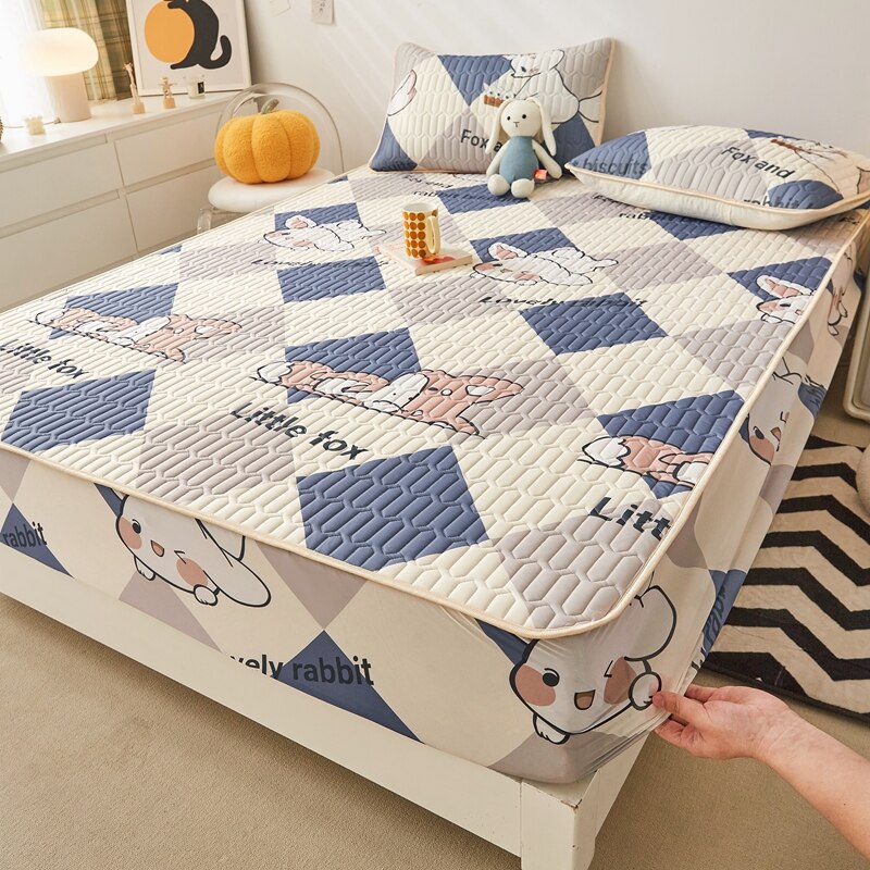 Ice Cool Bed Mat Fitted Sheet Comfortable Latex Summer Sleep Mattress Topper Bedspreads Cover Queen Size Bed Linen for Bedroom - Images 39