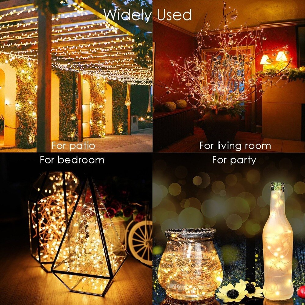 IR Dimmable 11m/21m/31m/51m  LED Outdoor Solar String Lights Solar Lamp for Fairy Holiday Christmas Party Garland Lighting Luz - Images 10