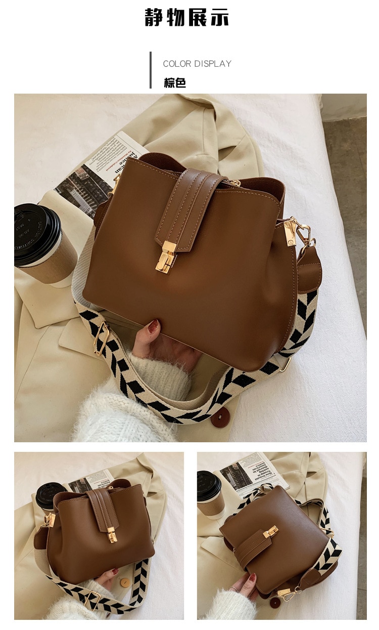 JIN YIDE 여성을위한 빈티지 간단한 작은 PU 가죽 양동이 Crossbody 가방 2023 디자이너 패션 레이디 럭셔리 블랙 숄더 핸드백 - imaget 2