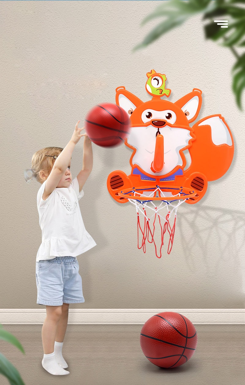 Kids Sports Toys Basketball Hoop Toys Indoor Home Basketball Board Throw Balls Games for Children 2-5 Years Old Outdoor Toys - Images 2