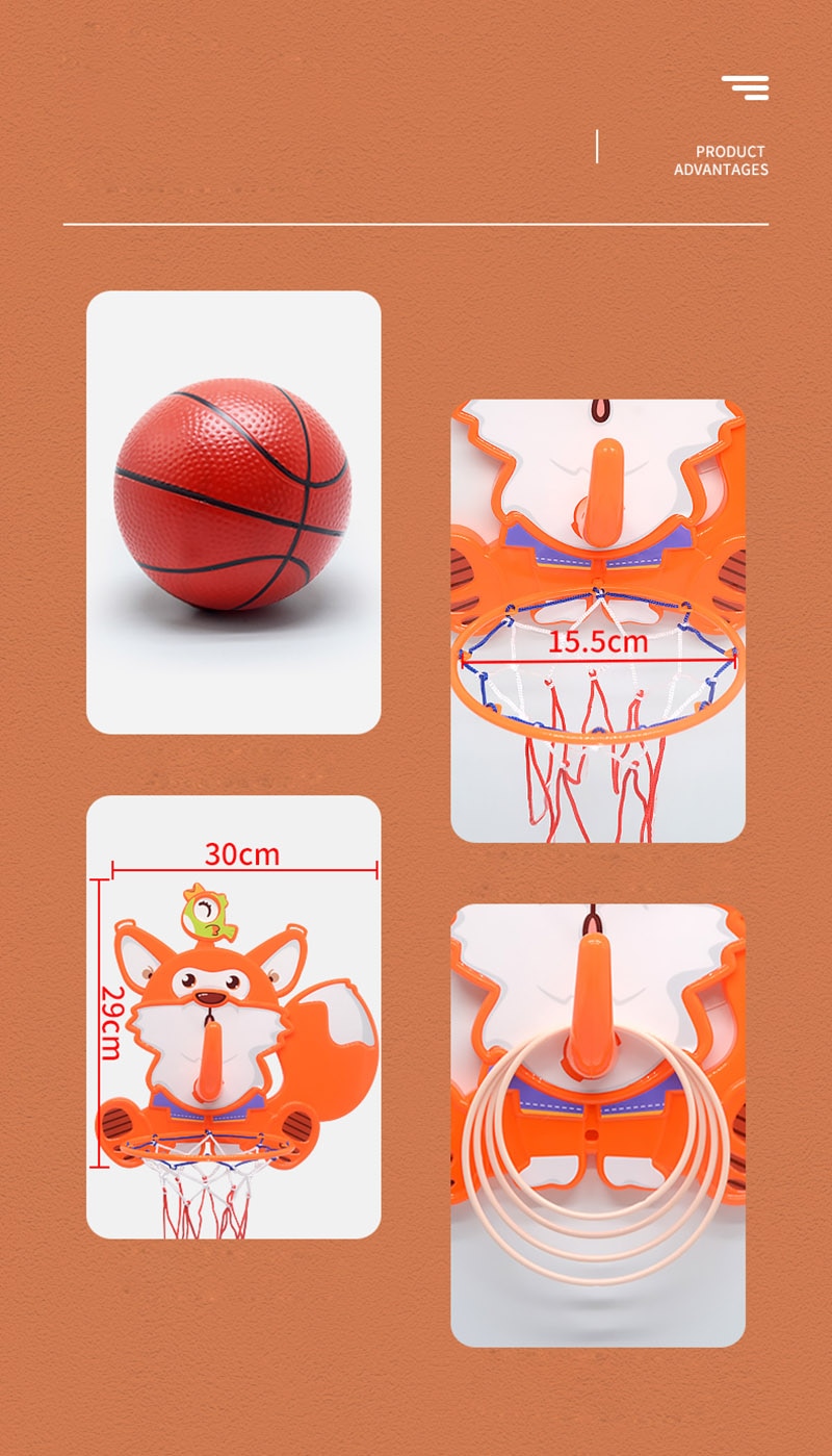 Kids Sports Toys Basketball Hoop Toys Indoor Home Basketball Board Throw Balls Games for Children 2-5 Years Old Outdoor Toys - Images 3