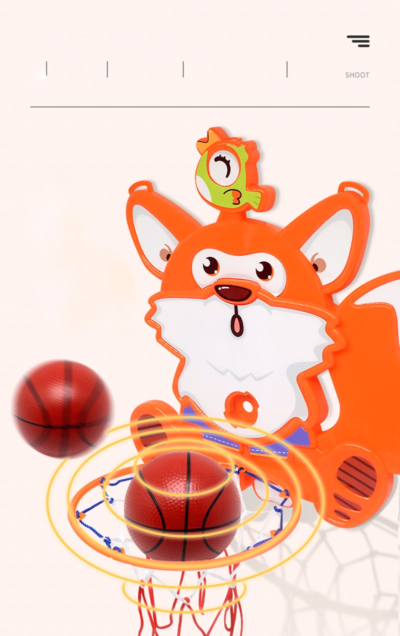 Kids Sports Toys Basketball Hoop Toys Indoor Home Basketball Board Throw Balls Games for Children 2-5 Years Old Outdoor Toys - Images 4