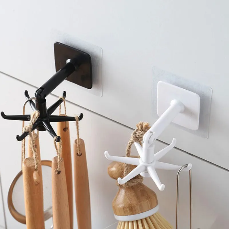 Kitchen Hook Multi-Purpose Hooks 360 Degrees Rotated Rotatable Rack For Organizer and Storage Spoon Hanger Accessories