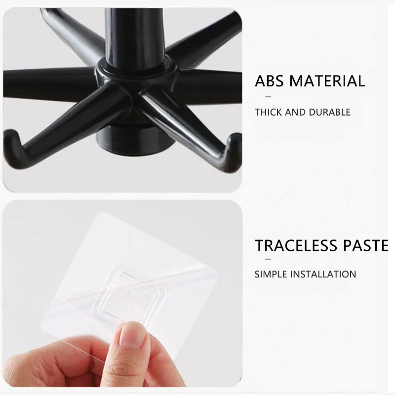 Kitchen Hook Multi-Purpose Hooks 360 Degrees Rotated Rotatable Rack For Organizer and Storage Spoon Hanger Accessories