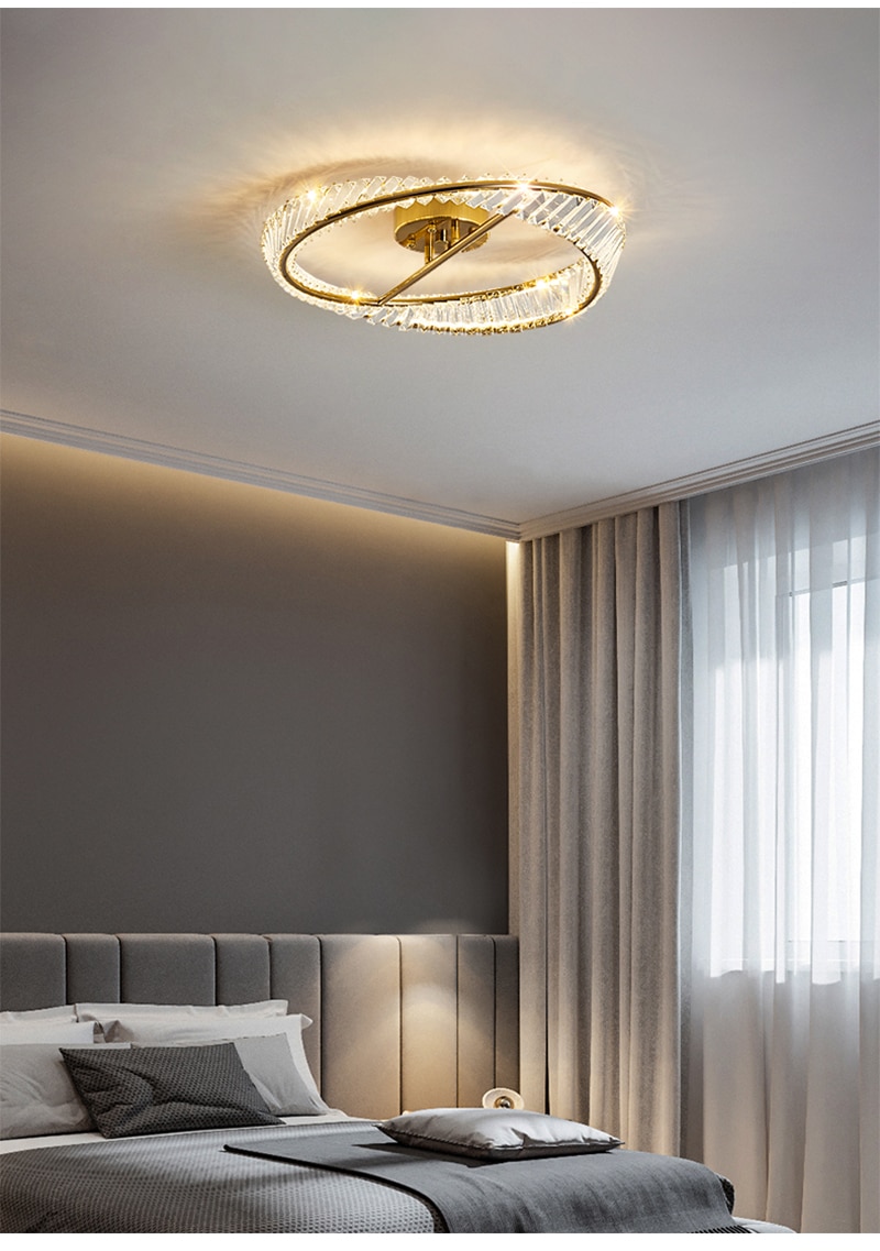 Modern LED Luxury Crystal Ceiling Lights for Living Room Bedroom Kitchen Decoration Chandeliers Home Indoor Ceiling Lamps Lustre - Images 8