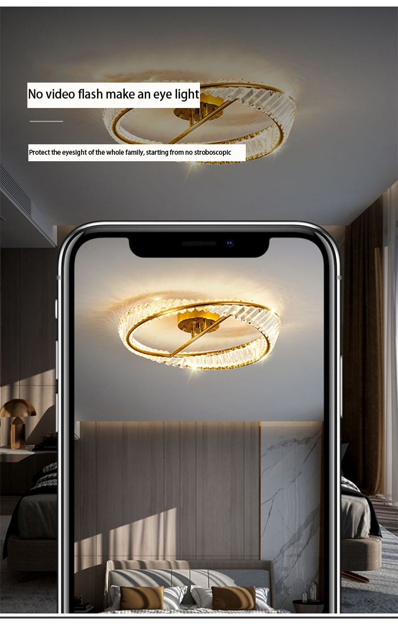 Modern LED Luxury Crystal Ceiling Lights for Living Room Bedroom Kitchen Decoration Chandeliers Home Indoor Ceiling Lamps Lustre - Images 4