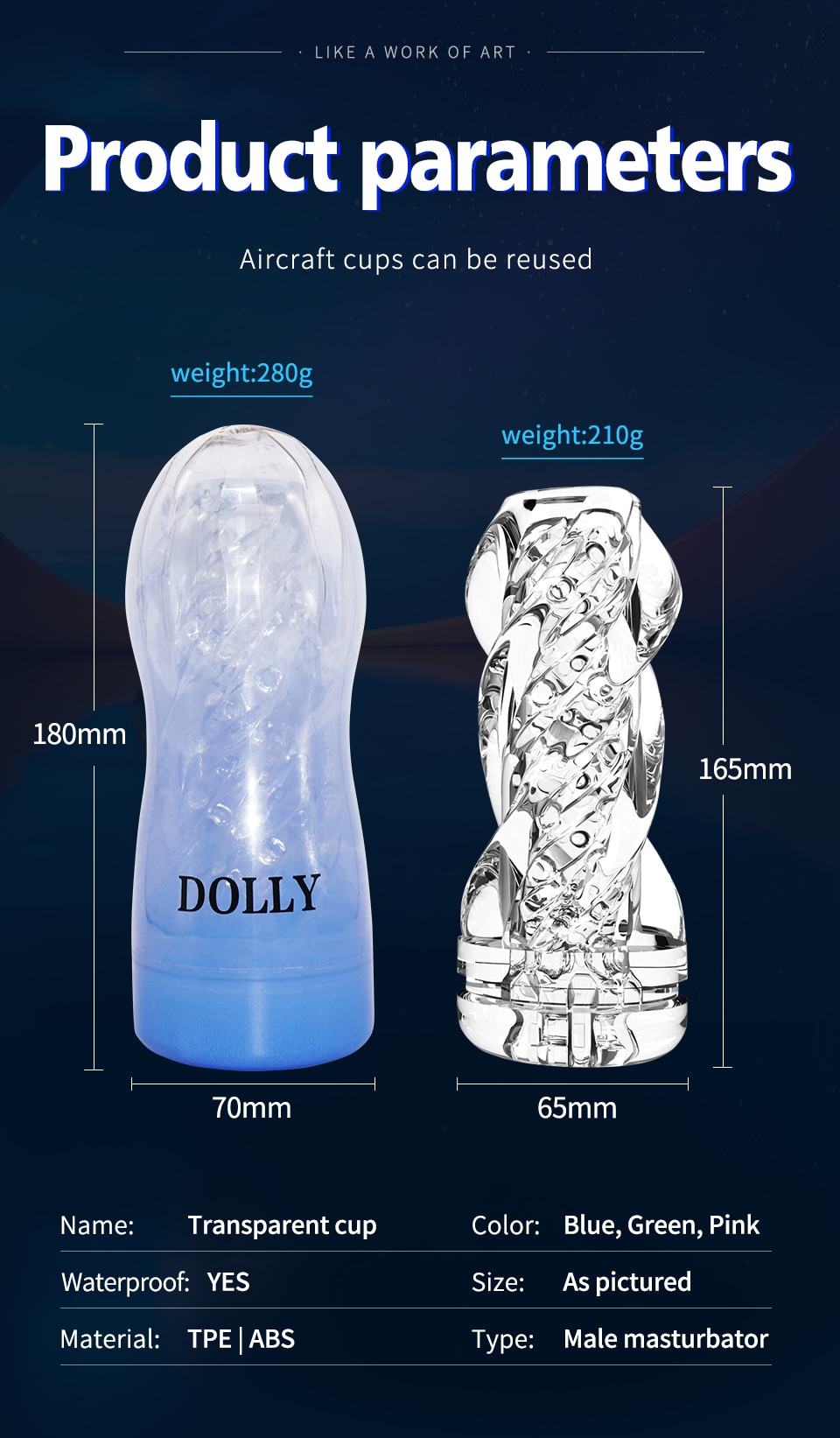 Male Masturbator Cup Soft Pussy Sex Toys Transparent Vagina Adult Endurance Exercise Sex Products Vacuum Pocket Cup for Men - Images 9