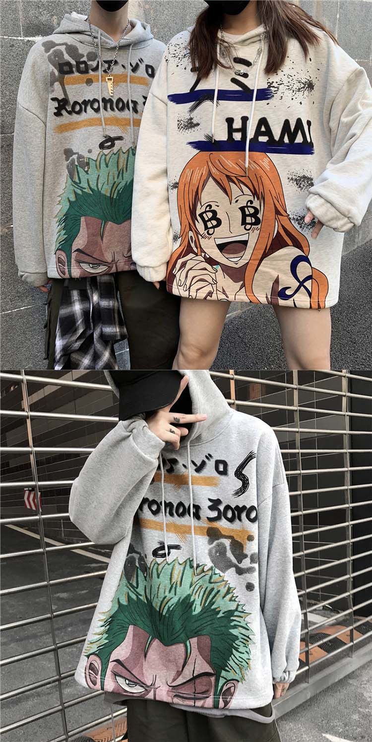 Men Spring Autumn Funny Punk Hoodies Tops Females Clothes Hoodie Gothic Japan Cartoon Hip Hop Hoodie Sweatshirt Oversize - Images 4