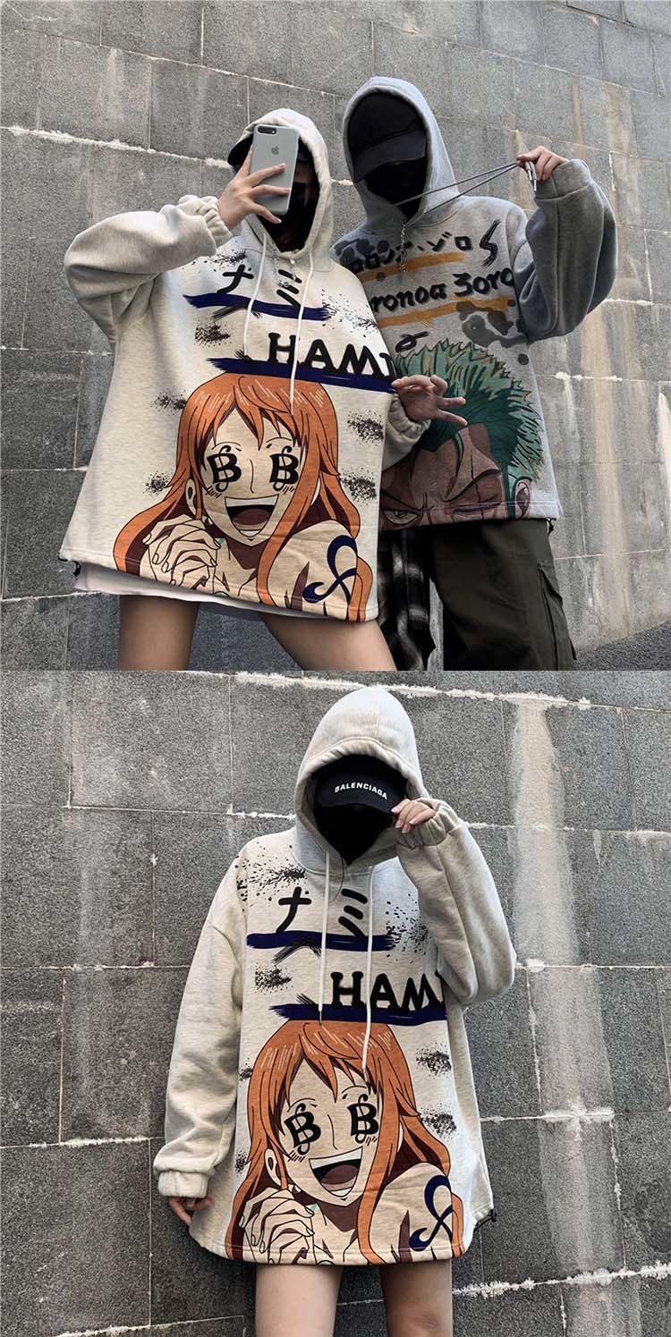 Men Spring Autumn Funny Punk Hoodies Tops Females Clothes Hoodie Gothic Japan Cartoon Hip Hop Hoodie Sweatshirt Oversize - Images 5