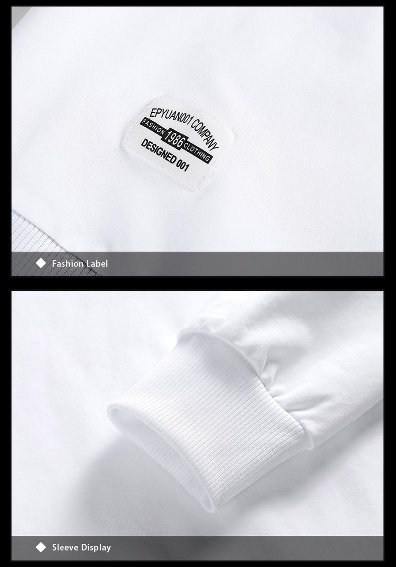 Mens Casual Sweatshirts Hoodie Men Fake Two Pieces Multi Color O-Neck Fashion Harajuku Style Male Sweatshirt 2023 New - Images 13