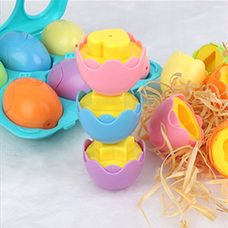 Montessori Baby Toys Smart Eggs 3D Puzzle Toy for Children Toddlers Learning Education Color Shapes Matching Egg Toy Easter Gift - Images 4