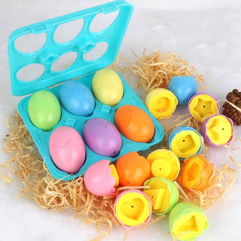 Montessori Baby Toys Smart Eggs 3D Puzzle Toy for Children Toddlers Learning Education Color Shapes Matching Egg Toy Easter Gift - Images 10