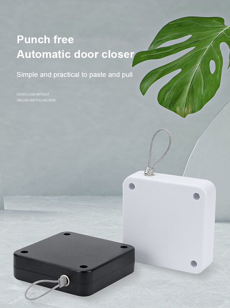 Multifunctional Automatic Door Closer Punch-Free Automatic Sensor Door Closer For Office Kitchen Bathroom Bedroom Doors - Images 12