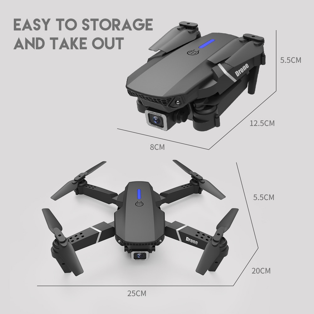 New 2023 E88Pro RC Drone 4K Professinal With 1080P Wide Angle HD Camera Foldable RC Helicopter WIFI FPV Height Hold Gift Toy - Images 18